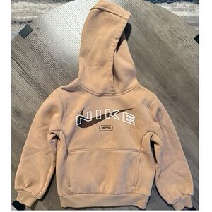 Nike Kids' Hooded Sweatshirt in Tan. Size 3-4.